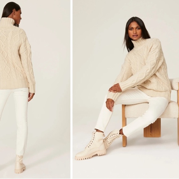 Vanessa Bruno Sahel Cable Knit Turtleneck Sweater size Large - Picture 4 of 12